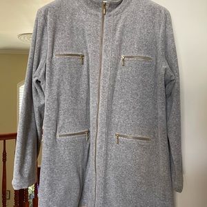 Beautifully embellished long velour jacket. EUC. Matching pants also available.